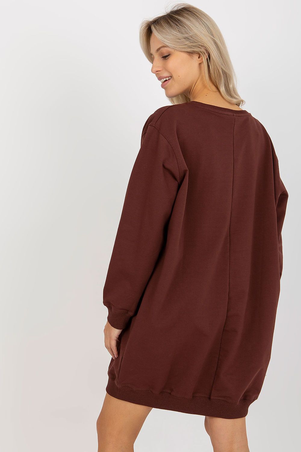 Women's sweatshirt brown relaxed casual look