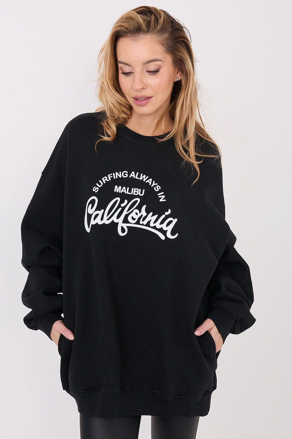 Women's Sweatshirt Oversized Longline Graphic Print – Sweatshirt | GUOCALI