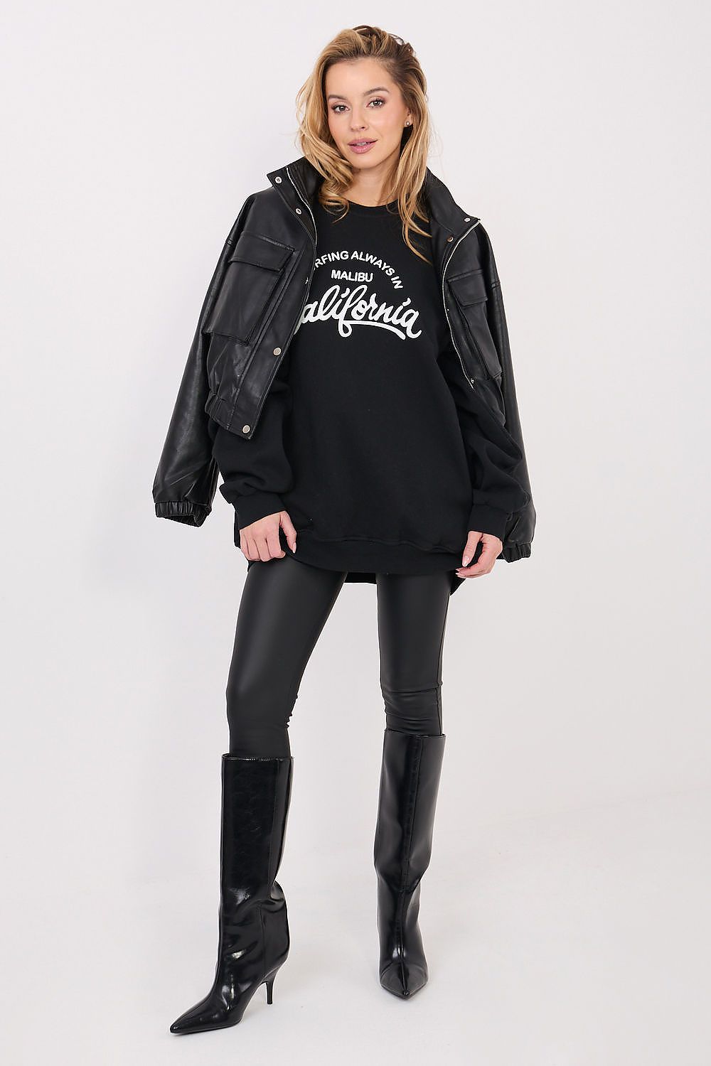 Women's Sweatshirt Oversized Longline Graphic Print – Sweatshirt | GUOCALI – view 2
