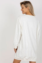 Women's sweatshirt green relaxed casual look