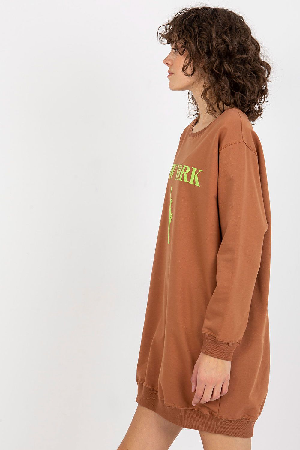 Women's sweatshirt green oversized detail view