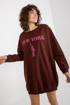 Women's sweatshirt pink oversized detail view
