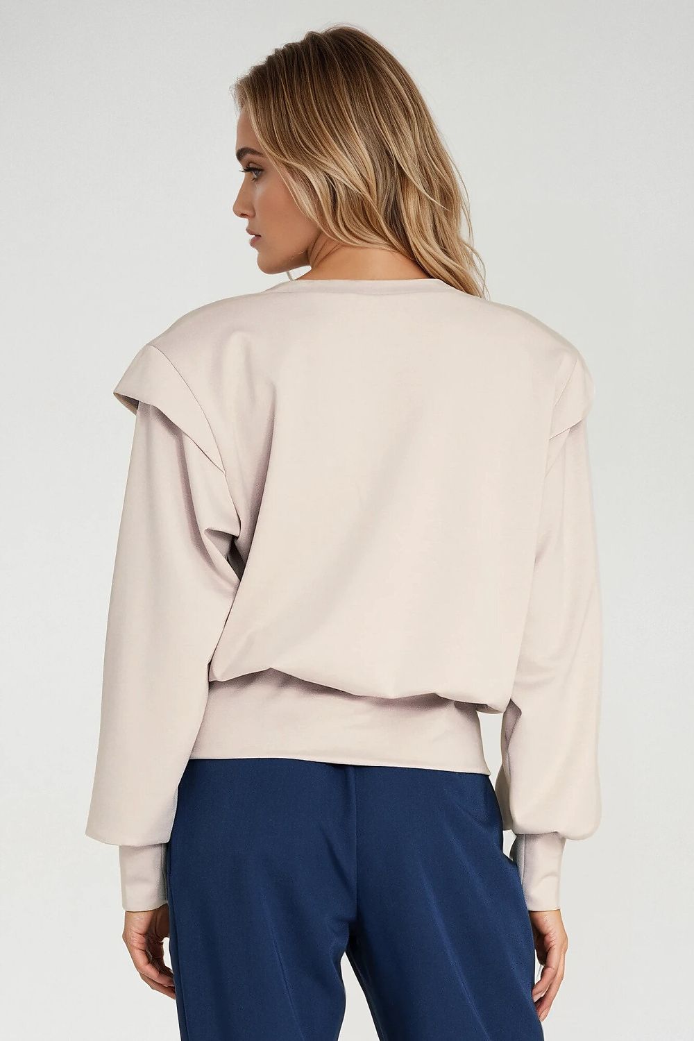 Women's Sweatshirt Oversized Shoulder Pads Crew Neck – Sweatshirt | GUOCALI – view 11