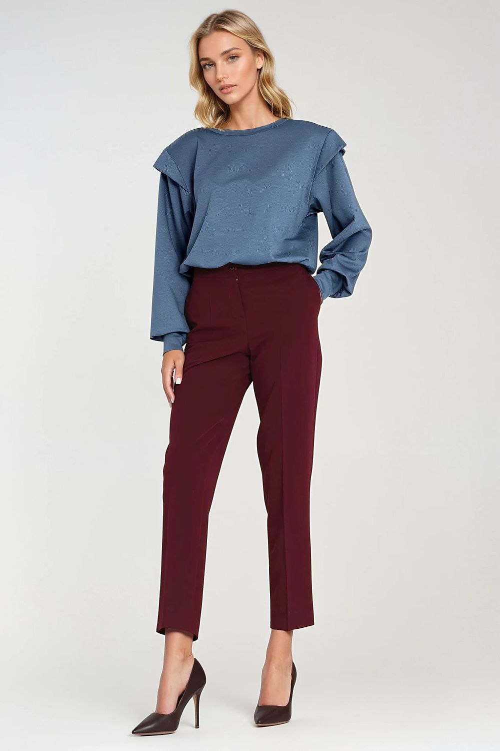 Women's Sweatshirt Oversized Shoulder Pads Crew Neck – Sweatshirt | GUOCALI – view 6