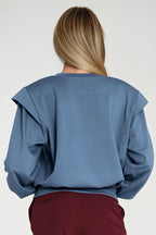Women's Sweatshirt Oversized Shoulder Pads Crew Neck – Sweatshirt | GUOCALI – view 7