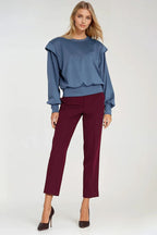 Women's Sweatshirt Oversized Shoulder Pads Crew Neck – Sweatshirt | GUOCALI – view 8