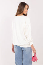 Women's sweatshirt beige regular fit casual view