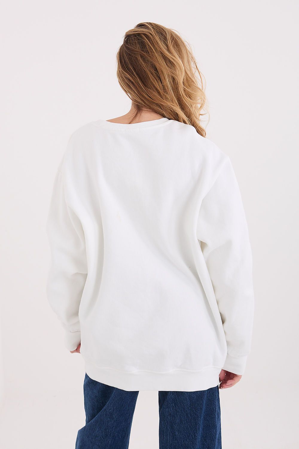 Women's sweatshirt beige casual look