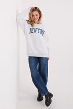 Women's sweatshirt grey loose fit alternate view