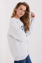 Women's sweatshirt grey casual look