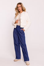 Women's Sweatshirt Teddy Button-Front Crew Neck – Sweatshirt | GUOCALI – view 2