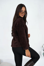 Women's sweatshirt brown back view