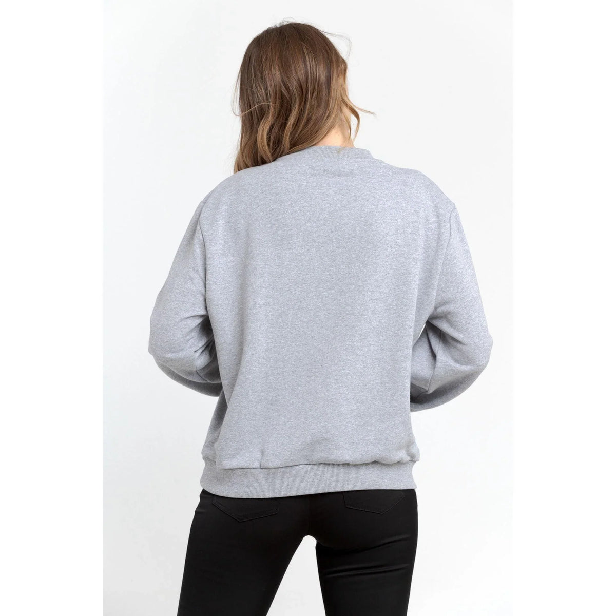Women's sweatshirt Trussardi Logo Round Neck Grey Green Print – view 4