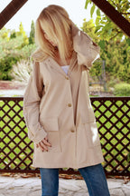 Women's sweatshirt beige longline side view