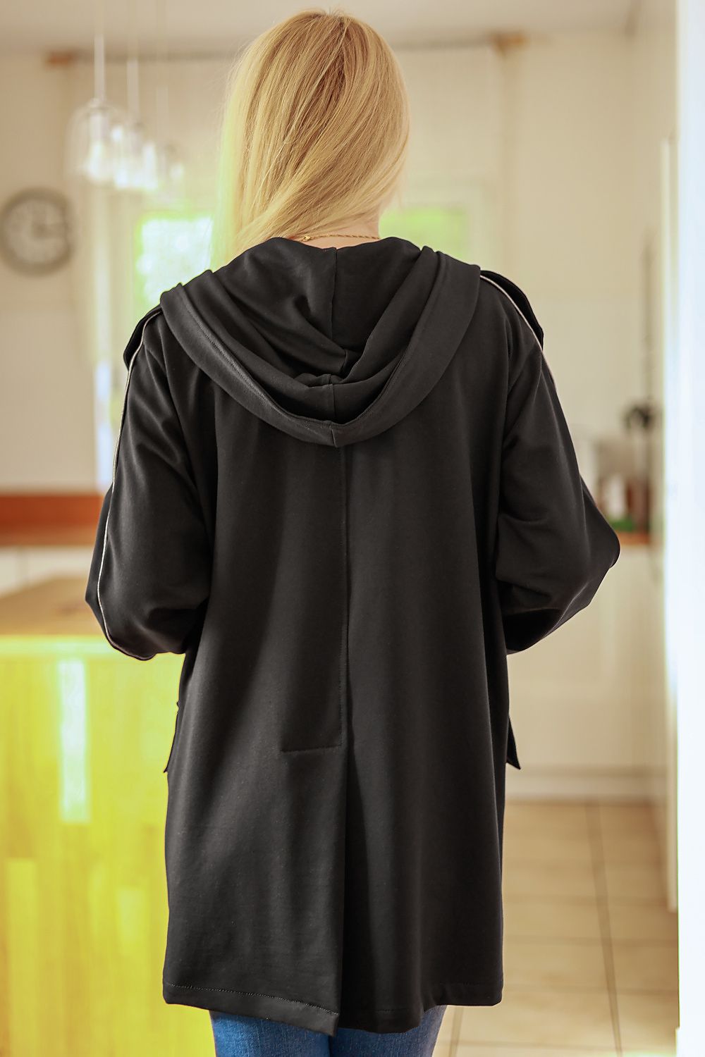 Women's sweatshirt black casual view