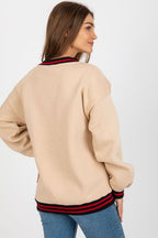 Women's sweatshirt beige casual look