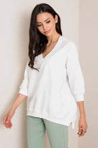 Women's sweatshirt Oversized Solid Hip Length Pullover – view 15