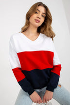 Women's sweatshirt Colorblock Hip Length Stretch Cotton – view 11