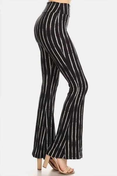 Vintage Women Wide Leg Pants – High-Rise Elastic Waist -Guocali